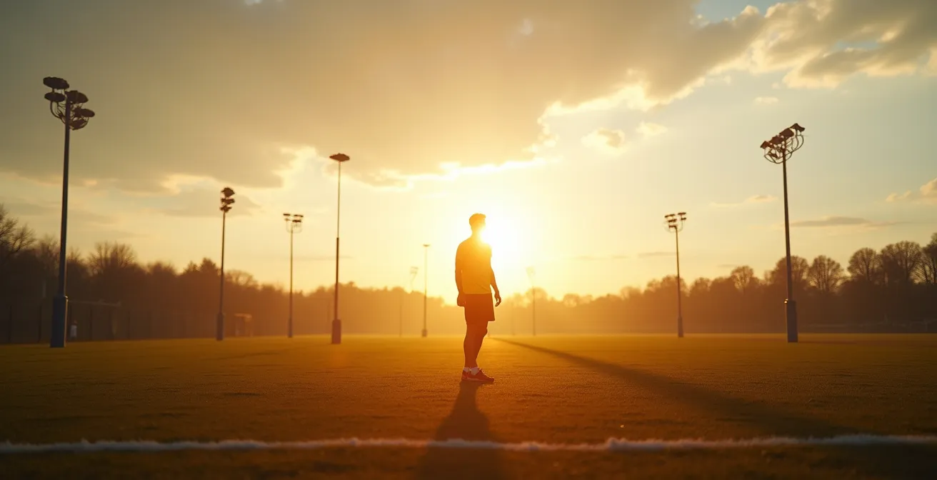 Atleta durante sessione di riabilitazione mentale e fisica integrata