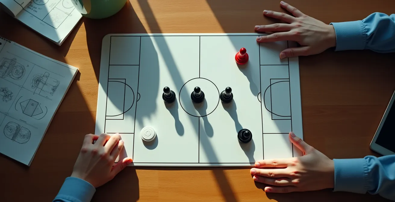 Disposizione tattica con difesa a tre nel finale di partita