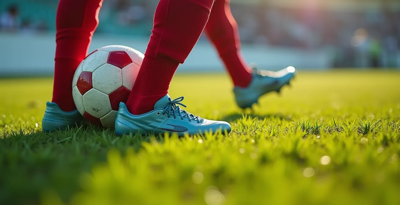 Giocatore che protegge il pallone usando il corpo come schermo contro un difensore
